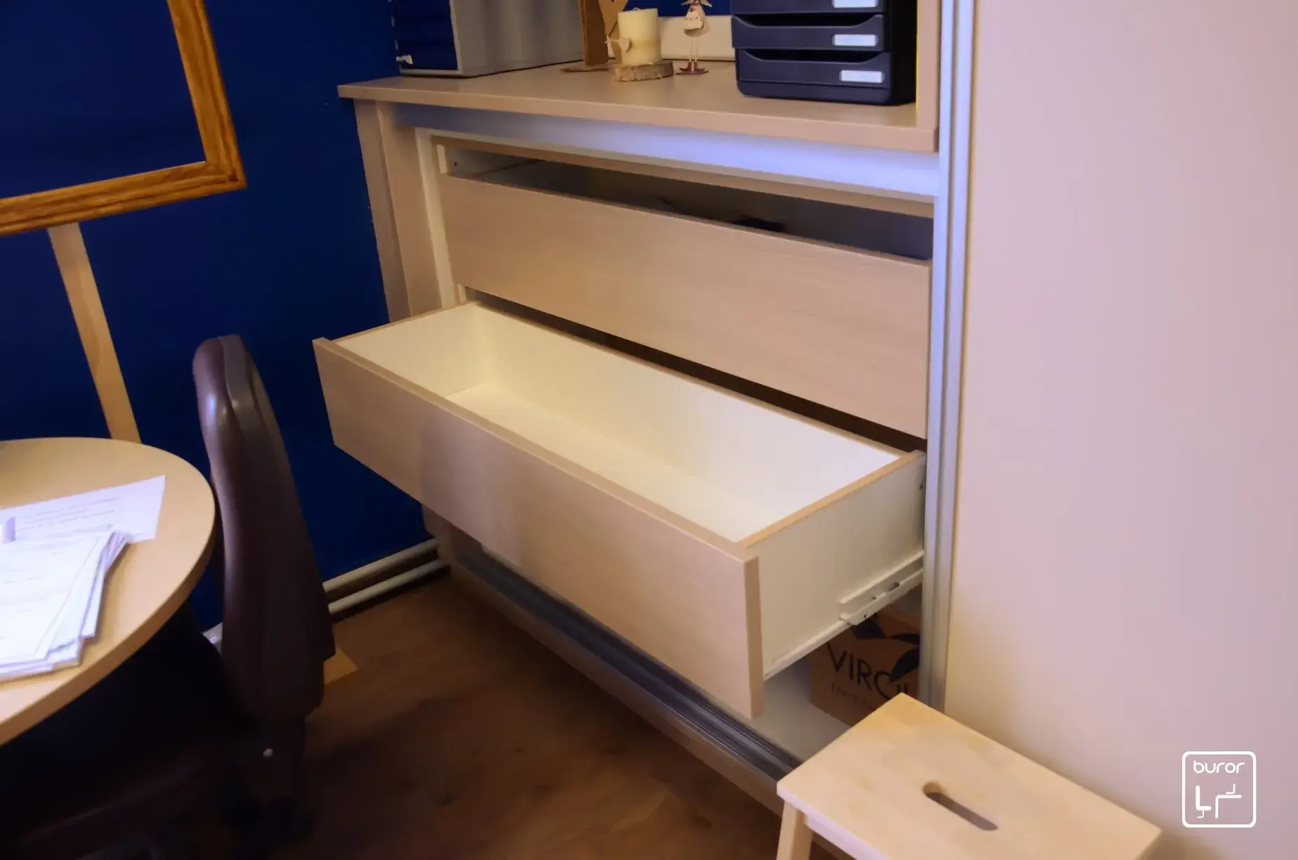 Tiroirs sur-mesure pour bureau